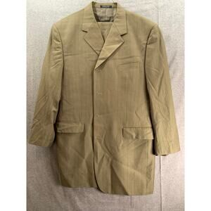 Vittorio St Angelo Suits Adult Size 38 L Brown Formal Top + Bottom Mens